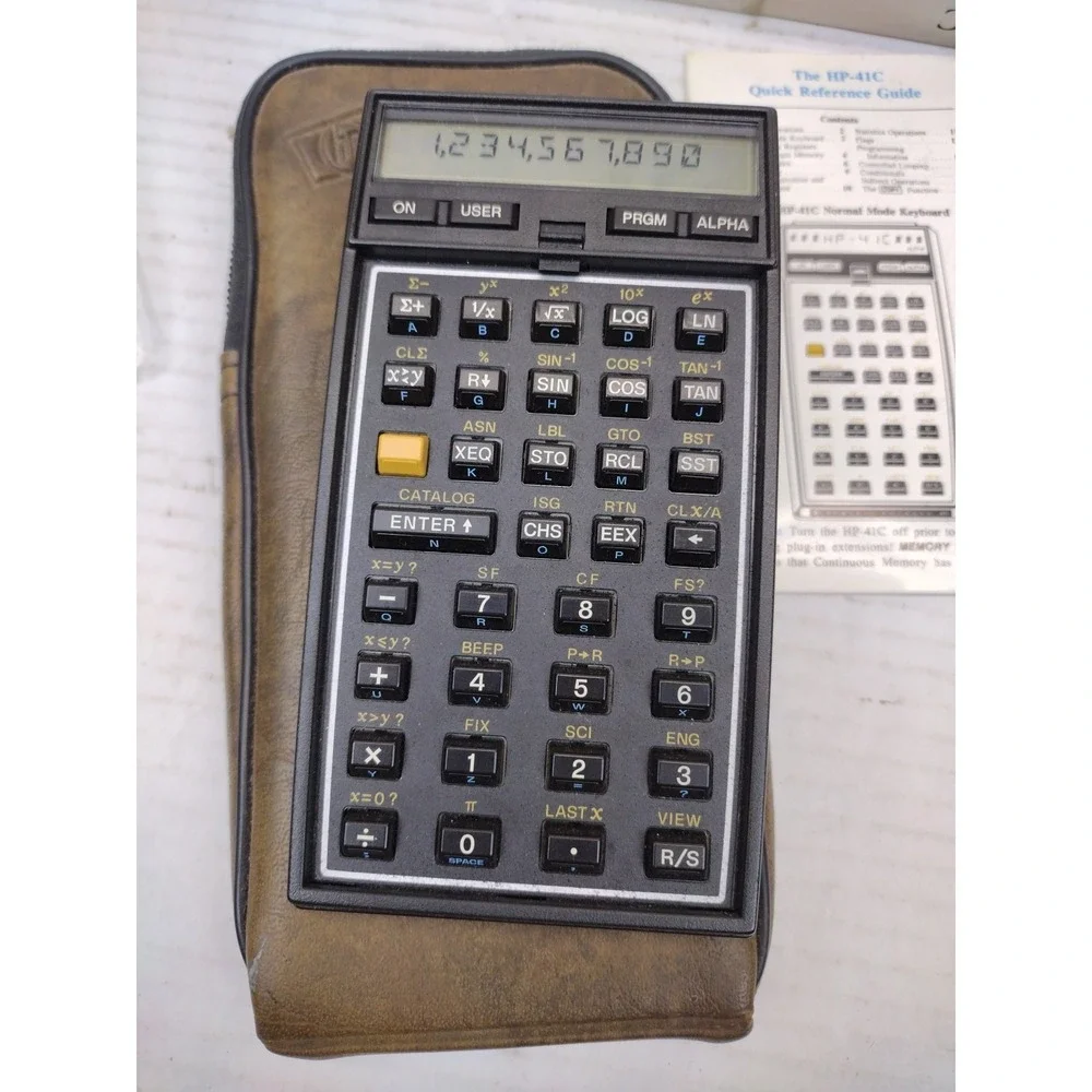 Vtg Hewlett Packard HP-41C Calculator Collection Memory Mod Math Games PAC Books